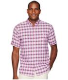 Tommy Bahama La Veleta Check Camp Shirt (sparkling Grape) Men's Clothing