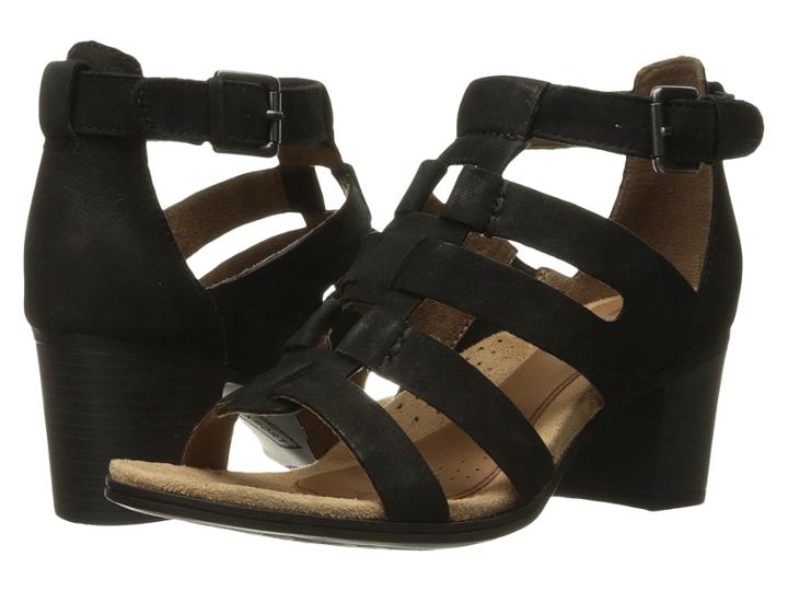 Rockport Cobb Hill Collection Cobb Hill Hattie Gladiator (black Nubuck) Women's Shoes