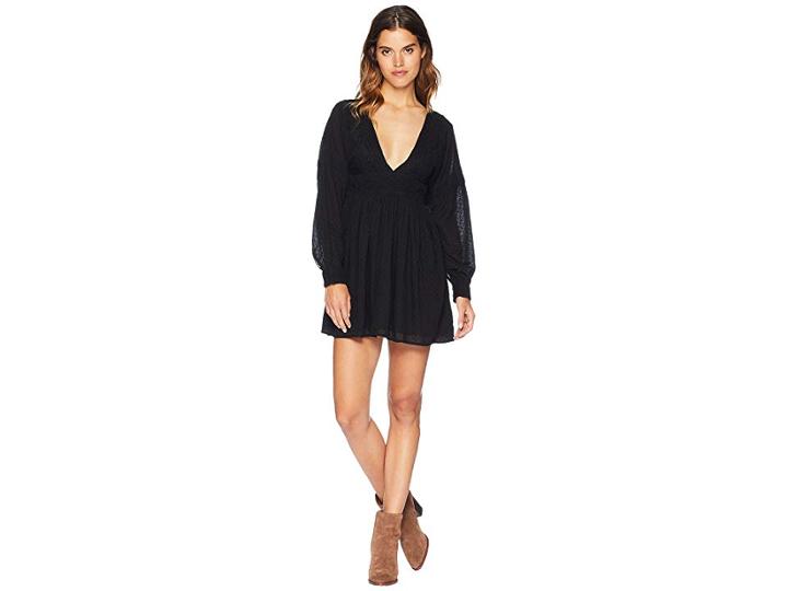 Free People Sugarpie Mini Dress (black) Women's Dress