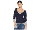 Chaser Cotton Cashmere Long Sleeve V-neck Pullover (avalon) Women's Long Sleeve Pullover