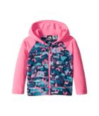 The North Face Kids Glacier Full Zip Hoodie (toddler) (gem Pink/blue Wing Teal Rainbow Print) Girl's Sweatshirt