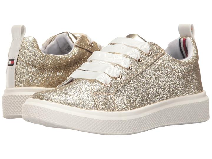 Tommy Hilfiger Kids Glam Glitter (little Kid/big Kid) (champagne/gold Metallic) Girl's Shoes