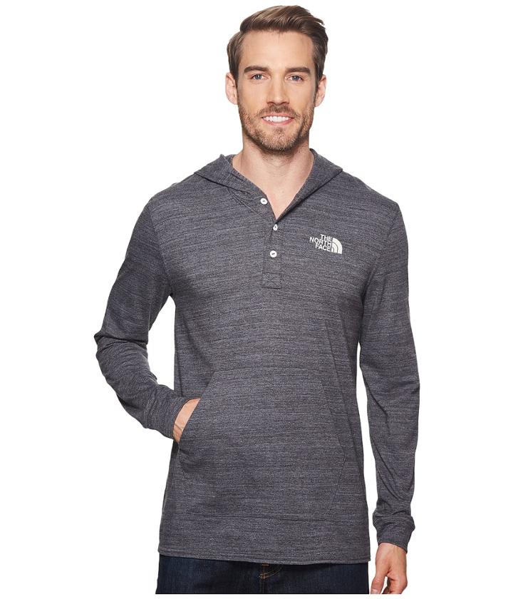 The North Face Henley Tri-blend Hoodie (tnf Dark Grey Heather/vintage White) Men's Sweatshirt