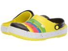 Crocs Crocband Color-burst Clog (tennis Ball Green/black) Clog Shoes