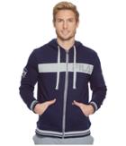 Fila Locker Room Zip-up Hoodie (navy/grey Heather/silver Dollar) Men's Sweatshirt