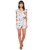 Bishop + Young Elle Print Ruffle Romper (print) Women's Jumpsuit & Rompers One Piece