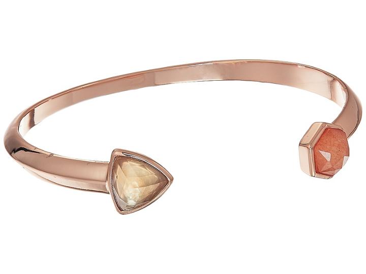 Vera Bradley Geo Facets Cuff Bracelet (rose Gold Tone/peach) Bracelet