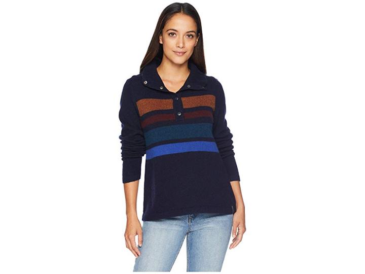 Woolrich Snap T Sweater (navy) Women's Sweater