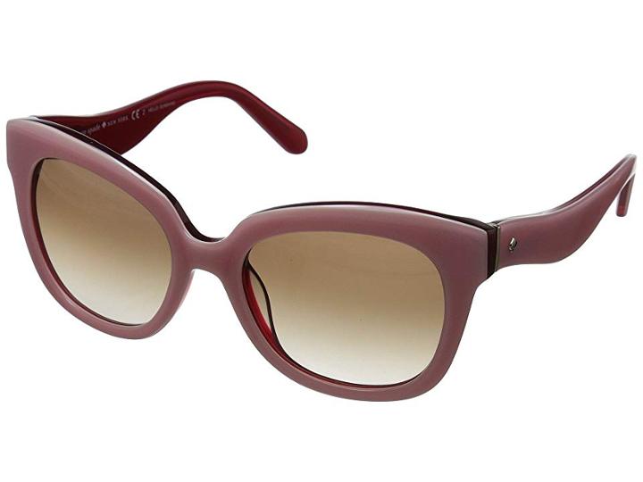 Kate Spade New York Amberly (milky Pink Red/warm Brown Gradient) Fashion Sunglasses