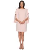Vince Camuto Tie Bell Sleeve Crepe Ponte Dress (wild Rose) Women's Dress
