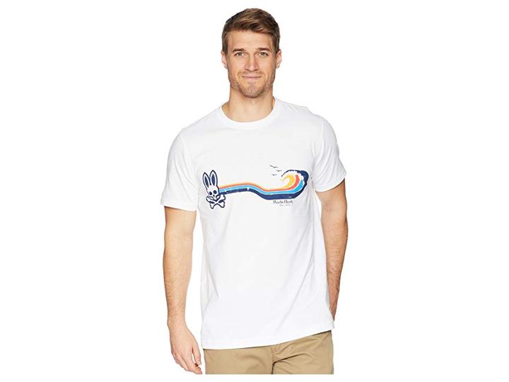 Psycho Bunny Printed Tee Shirt (white) Men's T Shirt