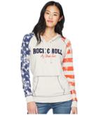 Rock And Roll Cowgirl Long Sleeve Pullover Hoodie 48h5592 (stone) Women's Sweatshirt