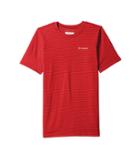 Columbia Kids Cullman Crest Striped Tee (little Kids/big Kids) (red Spark Stripe) Boy's T Shirt
