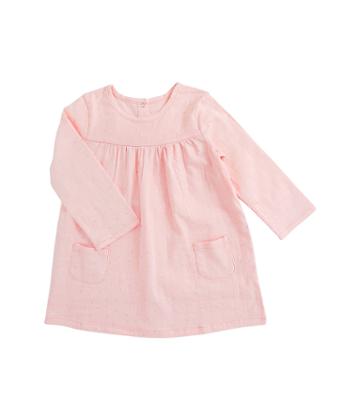 Aden + Anais Long Sleeve Pocket Dress (infant) (metallic Primrose Confetti Dot) Girl's Dress
