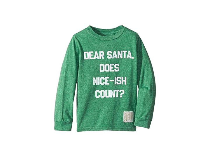 The Original Retro Brand Kids Does Nice Ish Count Long Sleeve Mocktwist Tee (toddler) (mocktwist Sprite) Boy's T Shirt