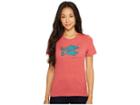 Life Is Good Family Forever Fish Cool Tee (clay Red) Women's Short Sleeve Pullover