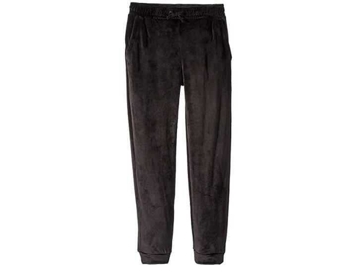 Splendid Littles Super Soft Velour Joggers (big Kids) (black) Girl's Casual Pants