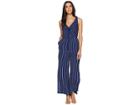 Bb Dakota Scout Embroidered Pinstripe Jumpsuit (vintage Blue) Women's Jumpsuit & Rompers One Piece