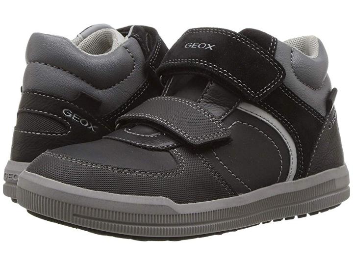 Geox Kids Arzach Boy 10 (little Kid/big Kid) (black/dark Grey) Boy's Shoes