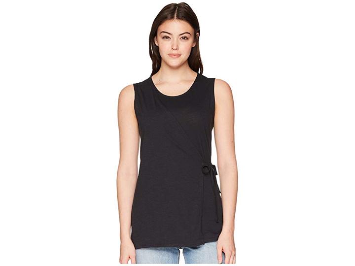 Nau Strie Sleeveless Wrap Top (caviar) Women's Sleeveless
