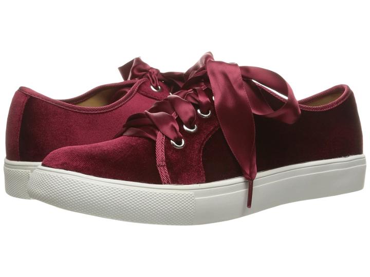 Dirty Laundry Fillmore Velvet Sneaker (merlot Rich Velvet) Women's Lace Up Casual Shoes
