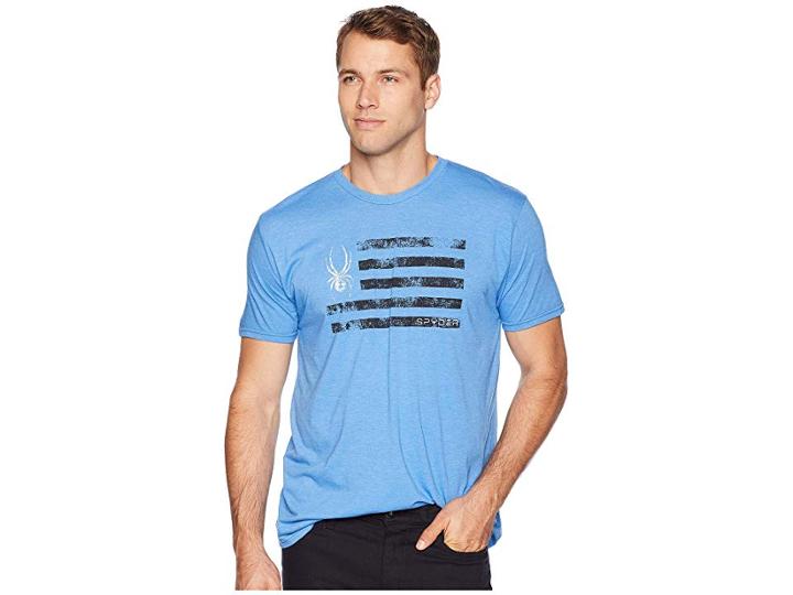 Spyder Flag Tee (turkish Sea Blue) Men's T Shirt