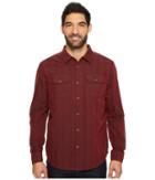 Prana Rennin Long Sleeve Shirt (red Umber) Men's Long Sleeve Button Up