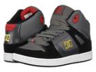 Dc Kids Pure High-top (little Kid/big Kid) (grey/black/red) Boys Shoes