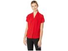 Calvin Klein Short Sleeve Knit Pullover (red) Women's Clothing