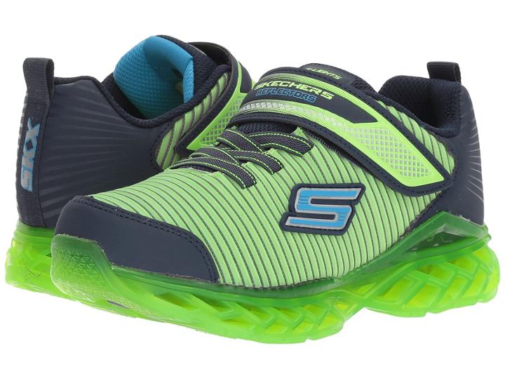 Skechers Kids Recharger Lights (little Kid/big Kid) (lime/navy) Boy's Shoes