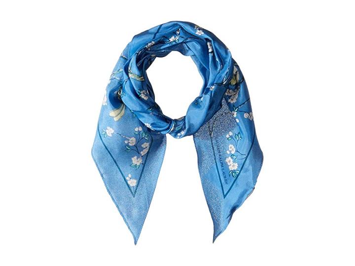 Lauren Ralph Lauren Sandra Silk Habotai Scarf (hydrangea) Scarves