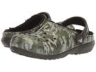 Crocs Kids Classic Lined Clog (toddler/little Kid) (dark Camo Green/black) Kids Shoes