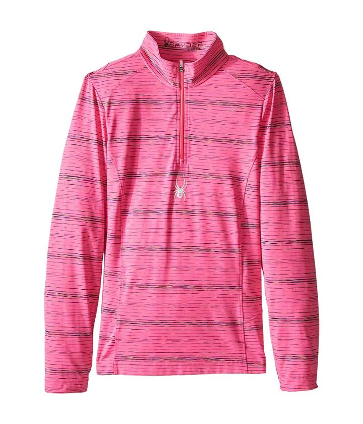 Spyder Kids Bocca T-neck (little Kids/big Kids) (bryte Bubblegum/multi) Girl's Long Sleeve Pullover