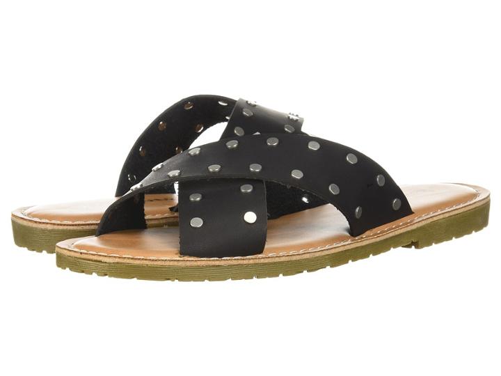Dirty Laundry Elana Slide Sandal (black Burnished) Women's Sandals