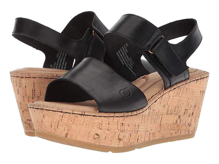 Born Mae (black Full Grain Leather) Women's Wedge Shoes