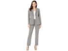 Tahari By Asl Bistretch Three-button Pants Suit (grey Heather) Women's Suits Sets