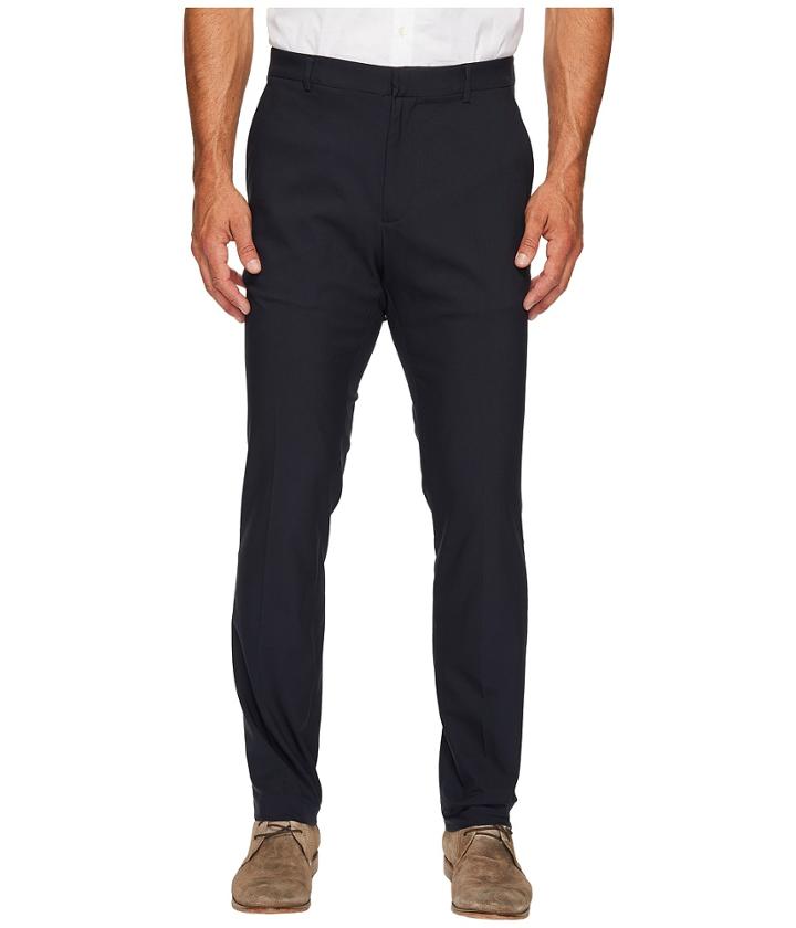 Perry Ellis Portfolio Very Slim Fit Solid Tech Pants (dark Sapphire) Men's Dress Pants