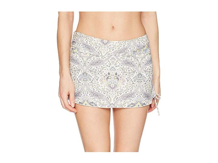 Carve Designs Hoku Swim Skirt (olive Paisley) Women's Skirt