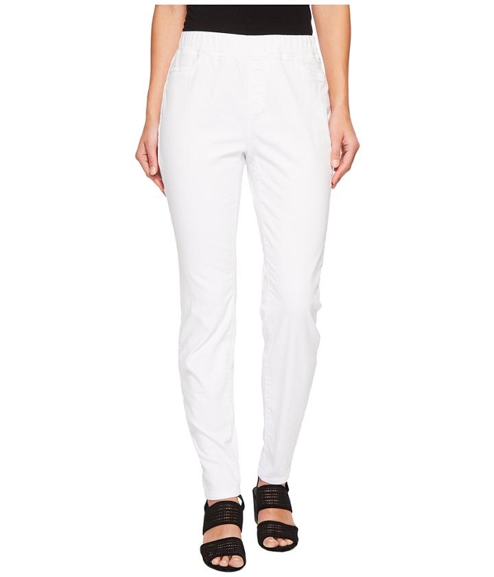 Eileen Fisher Stretch Organic Cotton Denim Skinny Pants (white) Women's Casual Pants