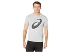 Asics Run Silver Short Sleeve Graphic 3 Top (mid Grey) Men's Workout