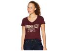 Champion College Virginia Tech Hokies University V-neck Tee (maroon 2) Women's T Shirt
