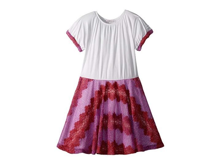 Missoni Kids Lace Lame Rigato Dress (big Kids) (pink) Girl's Dress