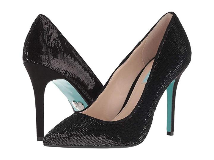 Blue By Betsey Johnson Lani (black Sequins) High Heels