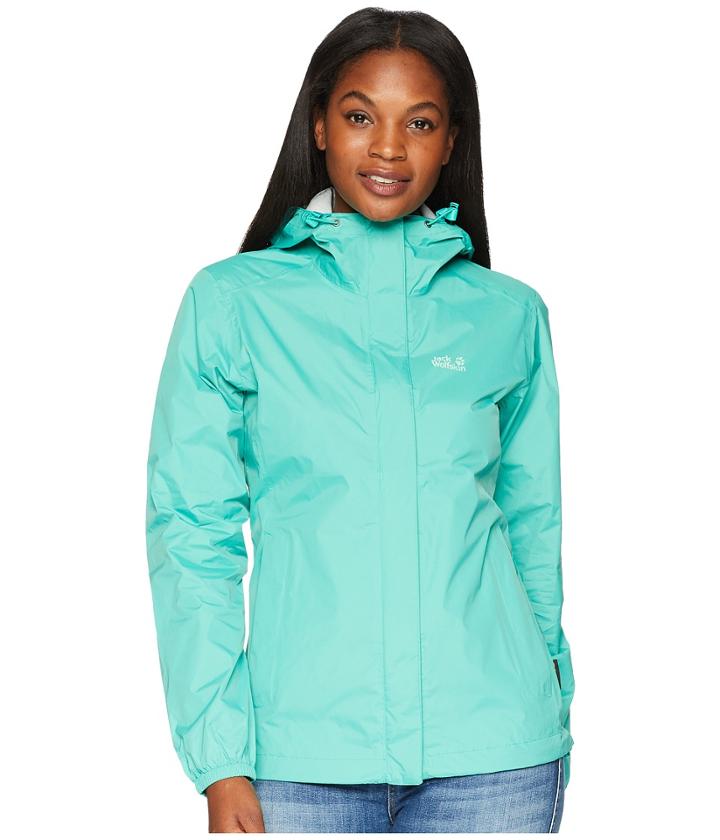 Jack Wolfskin Cloudburst Jacket (deep Mint) Women's Coat