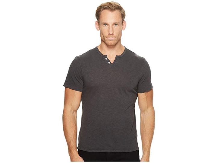 Joe's Jeans Wintz Short Sleeve Slub Henley (grease) Men's Clothing