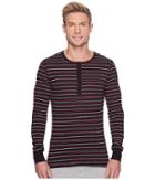 2(x)ist Essentials L/s Henley (stripe/black) Men's T Shirt