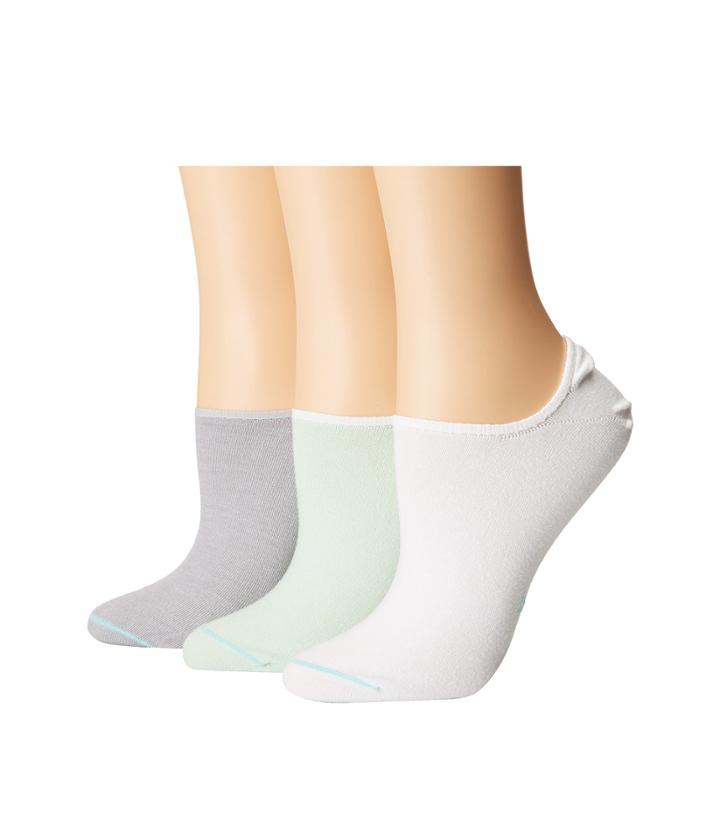 Hue Sneaker Liner 3-pair Pack (peppermint Pack) Women's Crew Cut Socks Shoes