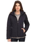 Calvin Klein Short Down Coat W/ Untrimmed Hood (navy) Women's Coat