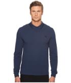 Fred Perry Long Sleeve Twin Tipped Shirt (deep Night/black) Men's Clothing