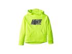 Nike Kids Therma Legacy Aop Hoodie (little Kids) (volt) Boy's Sweatshirt